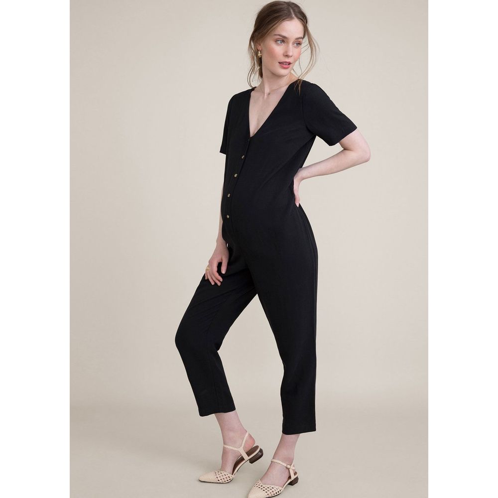 Hatch Black Maternity Jumpsuit